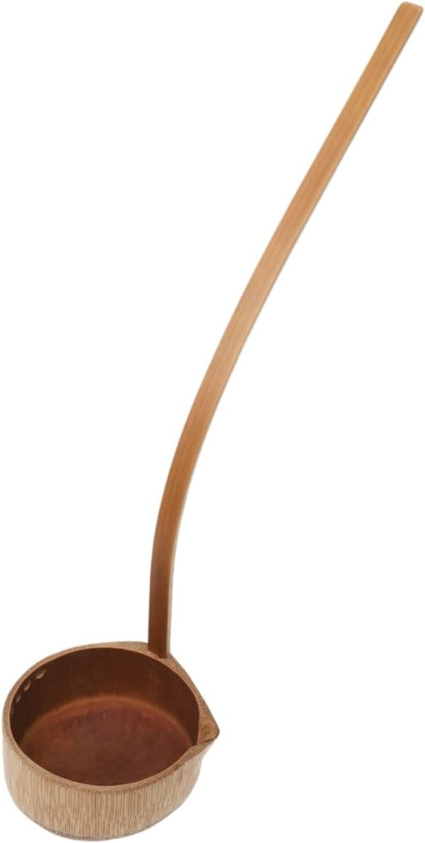 1pc Bamboo Water Ladle Long Handle Watering Flower Scoop Reusable Portable Garden Utensil for Kitchen Gardening