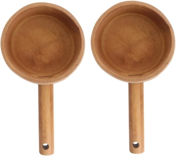 Deep Water Bailer Bamboo Water Ladle Long Handle Kitchen Tool Ergonomic Design Easy to Use