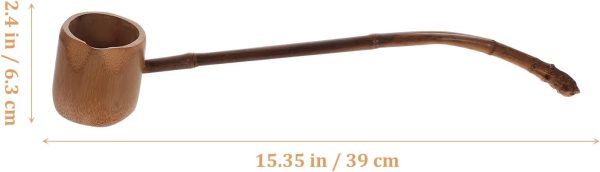 Wooden Spoons - Japanese Tea Ceremony Ladle & Bamboo Root Spoon for Home & Tea House - Image 2