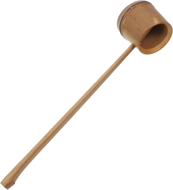 Long Handle Bamboo Water Spoon Tea Ceremony Utensil Wine Ladle Garden Watering Ladle Ergonomic
