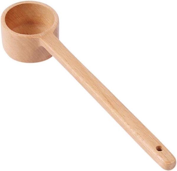 Wooden Water Ladle Japanese Style Long handle  Bailer Water Dipper for Tea Ceremony Size L
