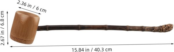 Traditional Chinese Bamboo Ladle Long Handle Water Scoop for Tea Ceremonies Cooking - Image 2