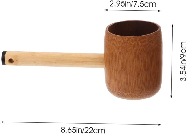 Long Spout Bamboo Water Scoop Japanese  Ladle Home Kitchen Watering Can Ergonomic Design Easy to Use - Image 2
