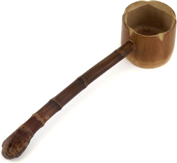 Bamboo Water Ladle Chinese Style Long Handle Ladle Spoon  Bailer Water Dipper for Home Sauna Garden Tea Ceremony