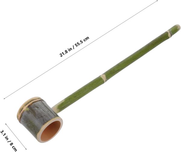Garden Watering Tool Bamboo Dipper Spoon Long Handle Ladle for Serving Tea Rituals - Image 2