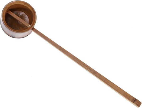 Bamboo Watering Spoon Long Handle Large Capacity for Kitchen Garden Use 1pc