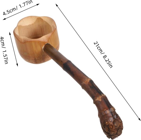 Stylish Bamboo Long Handle Ladle for Tea Ceremony Kitchen and Garden Watering - Image 2