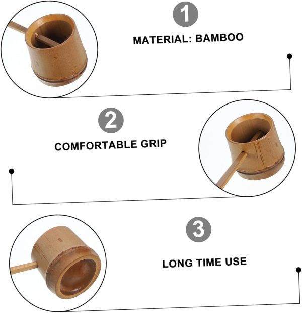 Long Handle Water Scoop Wine Dipper Ladle for Garden Watering and Serving for Canteen Use Carbonized - Image 2