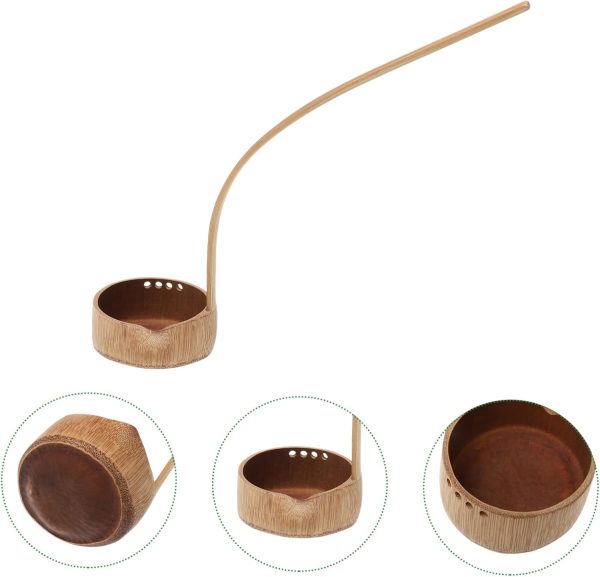 1pc Bamboo Water Ladle Long Handle Watering Flower Scoop Reusable Portable Garden Utensil for Kitchen Gardening - Image 2