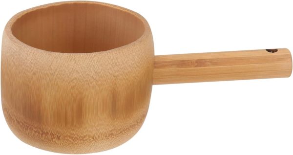 Handmade Bamboo Ladle Watering Flower Scoop Long Handle Water Dipper Garden Tool