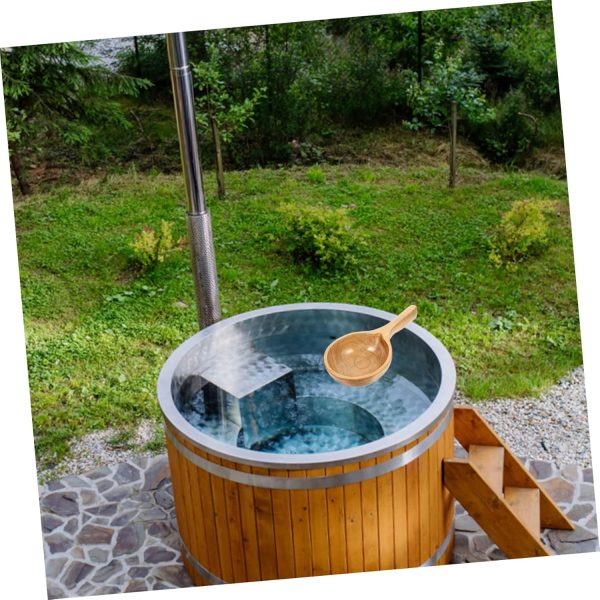 Portable Soeaker Multipurpose Sink Spoons Wood Water Spoon Bath Wooden Scoop Wood Tea Ladle Wood Watering Ladle Watering Scoop Bath Ladle Wooden Spoon Water Bag Watering Spoon - Image 2